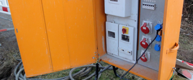 Baustrom bei Völker Elektrotechnik in Karlstadt am Main